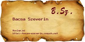Bacsa Szeverin névjegykártya